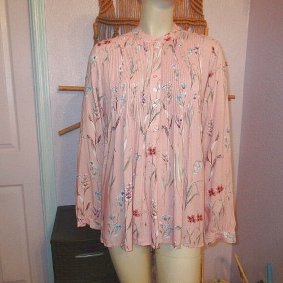Sundance Mystic Days Pintuck Top Size S Tunic Long Sleeves Cottagecore Boho - Picture 1 of 12